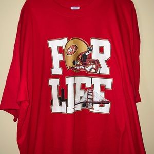 San Francisco 49ers For Life Helmet Logo Tee 3xl